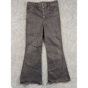American Eagle Womens Jeans Curvy Highest Rise Flare Black Size 14 Y2K
